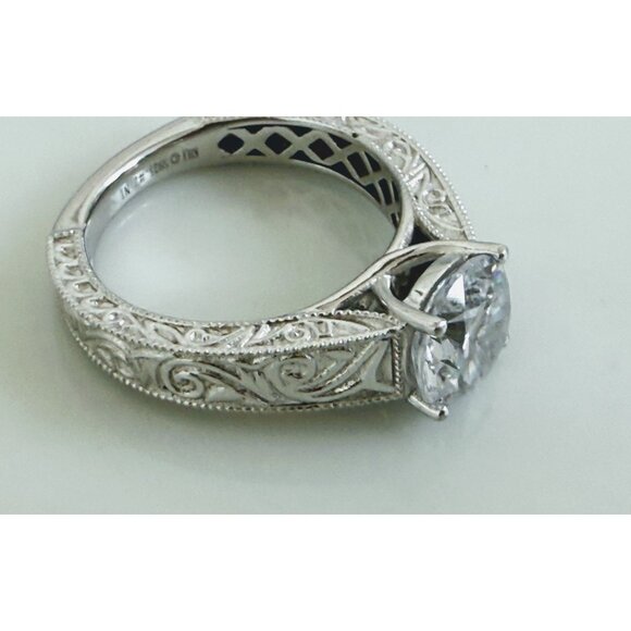 Kelly Herd Jewelry Sterling Silver Ring Scrolling Sides Clear Tourmaline Stone S - Picture 3 of 9